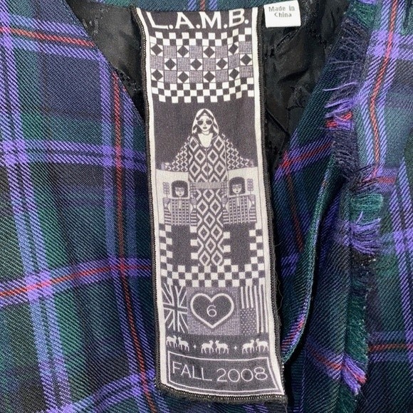 L.A.M.B. plaid draped collar Fall 2008 blazer 6 - Picture 4 of 5